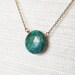 Gold Filled Chrysocolla Charm Necklace - Bridesmaid Necklace - Gemstone Necklace