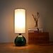 RESERVED for Kate and Daniel - Vintage Green Bottle Lamp with Handmade Paper Lampshade