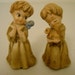 Figurines, Monks, St. Francis, Vintage, Two, (2), Friar Robes, Sweet, Bird, Squirrel, Whimsical