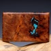 Hand Made Exotic Wood and Turquoise Inlaid Belt Buckle