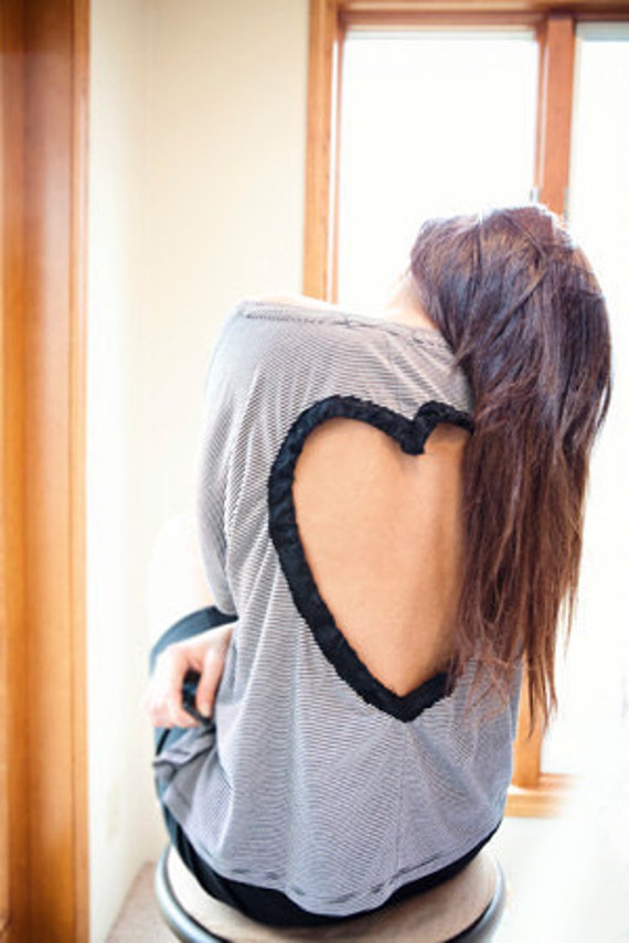 how to make a heart cut out shirt