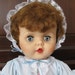 Vintage Doll 1950s Vintage Inspired Handmade Lace Trimmed Blue Bonnet Dress and Bloomers