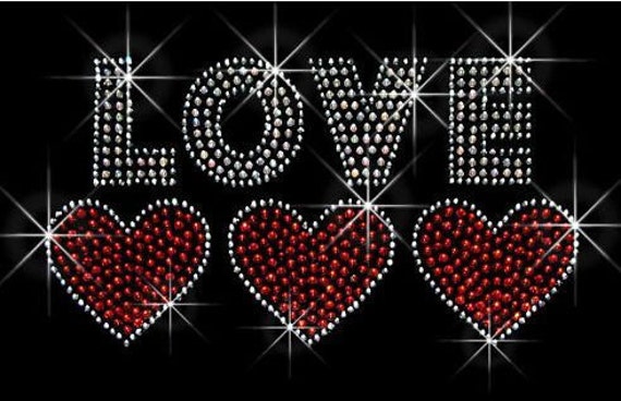 Love Rhinestone Transfer Valentine's Day by RegalRhinestones