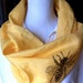 Yellow Linen Infinity Collar Scarf , Cowl, Spring Bee- "BEE the BUZZ"