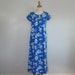 1970s hawaiian maxi dress / the blue hawaii dress
