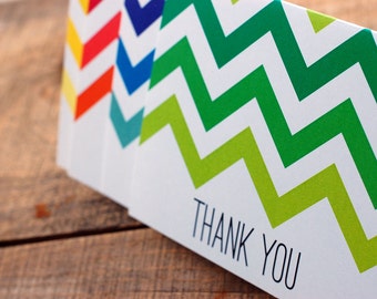 Chevron Thank You Cards (set of 8)