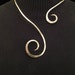 Hammered Sterling Silver Wire Wrap Collar Necklace