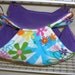 Double Bunk Hammock "Simple Flowers print with Purple Fleece Lining" Rat, Ferret, Sugar Glide