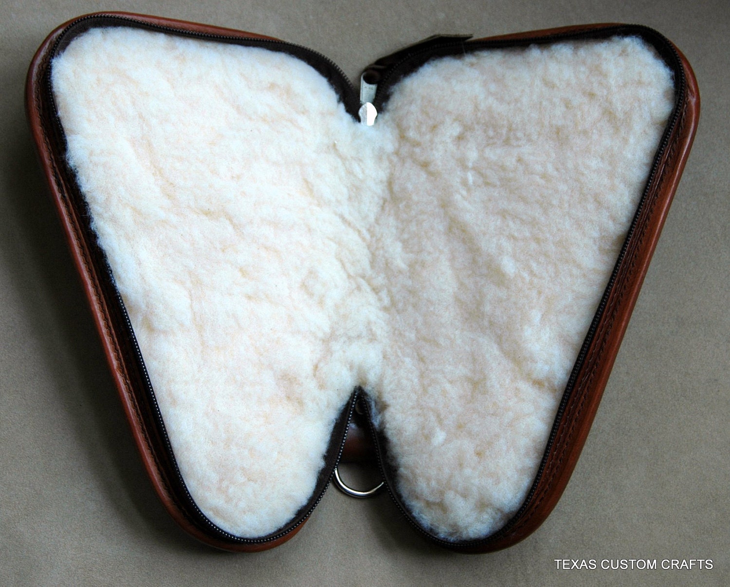 Leather Pistol Case with Hand Tooled Western Floral Pattern