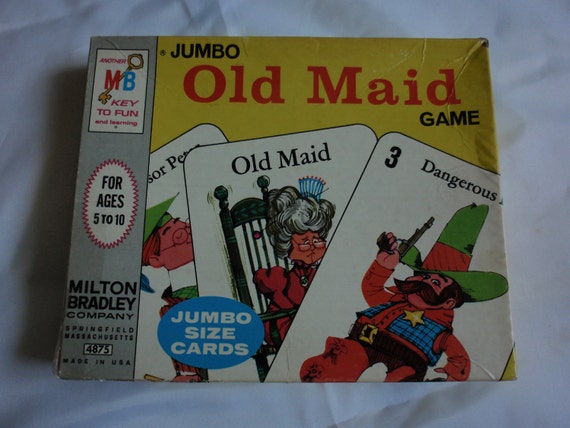 1968 Jumbo Old Maid Game Cards by Milton Bradley by imkatiejc