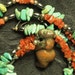Reserved for Paulette Vintage Assemblage' Jewelry - Goddess Earth Mother - Festival Boho Ethnic Tribal Turquoise Hematite GoldStone - 31.5"