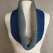 Knitted Cowl with Ombre Overdye - Sky Blue & Tan