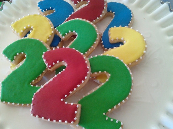 Items similar to Number Cookies-Decorated Sugar Cookies-Birthday Party ...