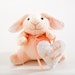Easter Bunny rabbit handmade with a heart in a gift box, Child's Room Decoration