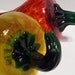 Vintage Hand Blown Glass Yellow and Red Peppers Vegetables