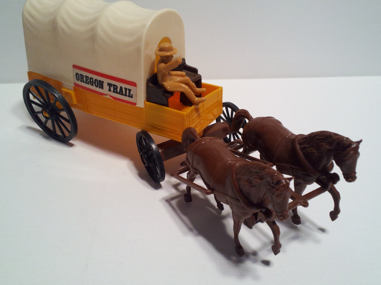Vintage Toy Processed Plastic Western Cowboy Horse Covered