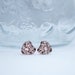 Glass Heart Earrings with Sterling Silver Studs - Brown, Swirl and Heart Design