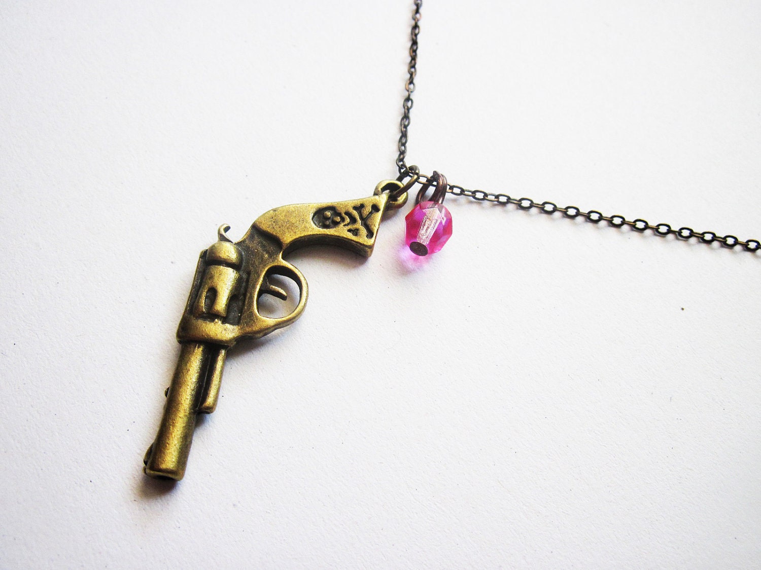 3D Gun Necklace Weapon Necklace Pistol Jewelry Necklace