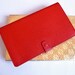 Red Vintage Wallet - 1960s' Genuine Morocco leather wallet - With original box