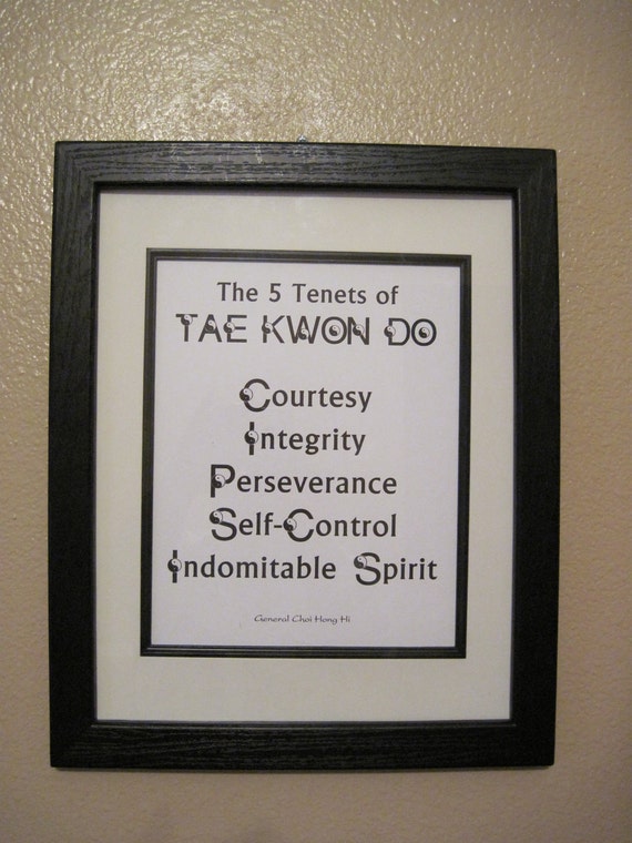 Tenets Of Tae Kwon Do