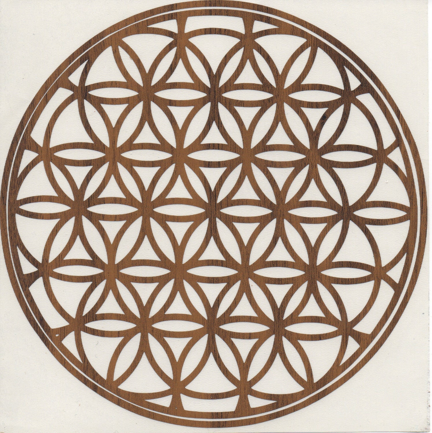 Flower of Life Decal 12 in Holographic or Wood by StickerNinja