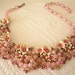 Vintage pink rhinestone and bead necklace