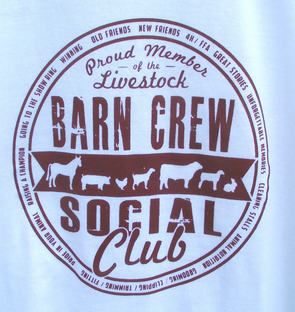 ON SALE Livestock Barn Crew Social Club Tshirt