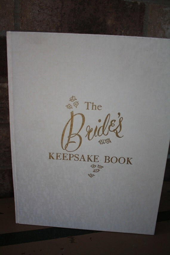 The Bride's Keepsake Book wedding book by VintagelyConstructed
