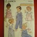Vintage 1987 BUTTERICK Pattern 5913 Overalls and Jumper SIZE (NB-S-M)