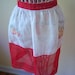 Half Apron, Red and White Apple Design