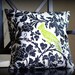 Sale-Bird Damask Pillow Cover, 18x18