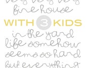 Items similar to Our House White - 3 kids - Digital Download