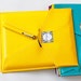iPad 3 Case - Yellow Faux Leather - Tablet / E-reader Sleeve - VEGAN - Birdbags "Bird Pad" - FREE SHIPPING