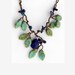 Lapis gemstone necklace - nature inspired - blue and green