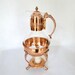 Vintage Copper Coffee Carafe Tea Light Serving Warming Stand Serving Hostess Ware Entertaining Ensemble Eclectic Home Decor