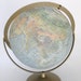 Vintage 1960s World Globe Replogle Raised Topography Land and Sea Dual Rotation 12 Inch Diameter Metal Meridian & Stand
