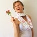Circle Scarf- Upcycled, Roses, Pink, White, Spring Fashion, Infinity Scarf, Loop Scarf,