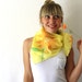 Yellow Silk Scarf - Sunflowers- Hand Painted Silk Scarf - Spring Fashion -Bright Yellow Scarf - Autumn - Mothers Day Gift