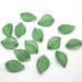 24 pcs Frosted Rose Leaves Lucite Beads - 10x15mm - Green