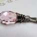 Light Rose Crystal Pendant / Sterling Silver Necklace / Soft Pink Swarovski Faceted Teardrop / SimplyJoli Fashion Jewelry