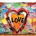 Love Scripture Valentine Word Art - 10x8 Mixed Media Canvas