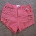 AWSOME upcycled denim cut off shorts size 10 waist 31 inche frayed ripped High Waisted with studs