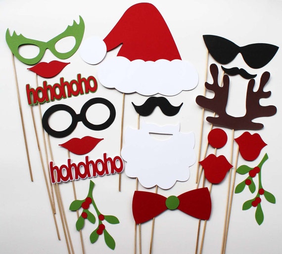 printable photo booth props for christmas party