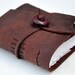 Handmade Leather Journal 4 1/2" x 4 1/2" - 90 lb watercolor paper - Sketchbook