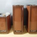 1970s Vintage Lincoln Beauty Ware Coffee Sugar & Flour Storage Canister Tins (Set of 3)