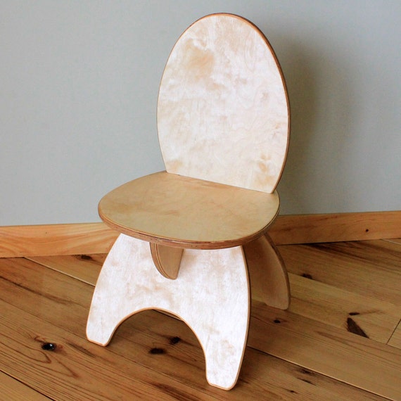 Items similar to Natural Childrens Wooden Chair on Etsy