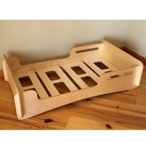 Natural Crib sized Montessori style Infants bed