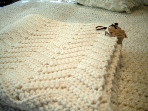 Crochet Ripple Full size Bed Afghan