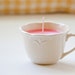 Scented Tea Cup Candle in Vintage Lenox Creamy White Cup, Grapefruit