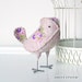 Amelia - Fabric Bird in Vintage Mauve Pink Lavender Floral, Wedding Cake Topper Love Bird, Baby Girl Nursery Decor - Made to Order